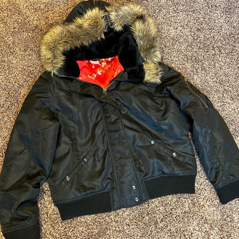 Old Navy Womens Puffer Bomber Coat XL